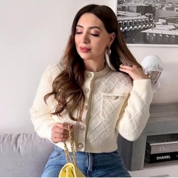 New Knit Cardigan Sweaters Long Sleeve Open Front Button Down - Picture 5 of 8